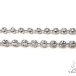 14K White Gold Moon Cut Link Chain 28 Inches 4mm   65172 - Image 2