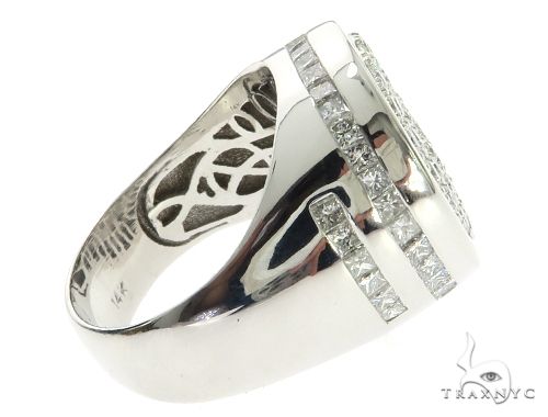 14K White Gold Prong Channel Diamond Ring 63581 - Image 4