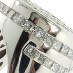 14K White Gold Prong Channel Diamond Ring 63581 - Image 5