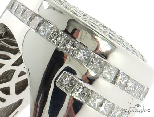 14K White Gold Prong Channel Diamond Ring 63581 - Image 5