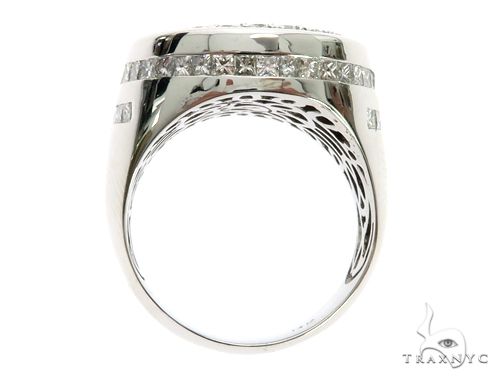 14K White Gold Prong Channel Diamond Ring 63581 - Image 7
