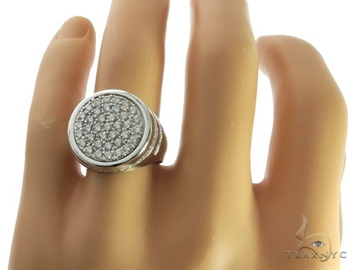 14K White Gold Prong Channel Diamond Ring 63581 - Image 8