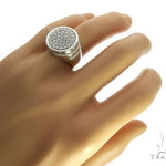 14K White Gold Prong Channel Diamond Ring 63581 - Image 9