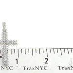 14K White Gold Prong Diamond Cross 65279 - Image 6