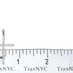 14K White Gold Prong Diamond Cross Pendant 65448 - Image 6