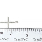 14K White Gold Prong Diamond Cross Pendant 65448 - Image 7