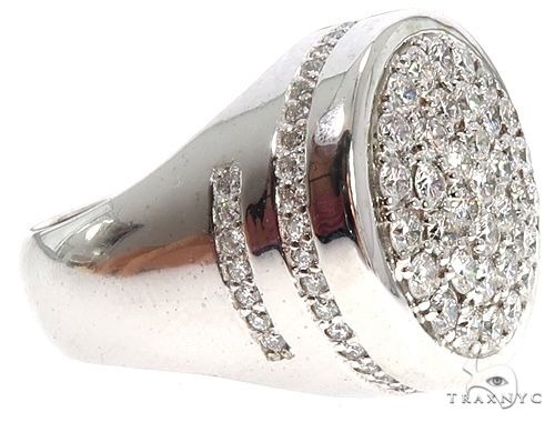 14K White Gold Prong Diamond Traxnyc Ring 64740 - Image 3