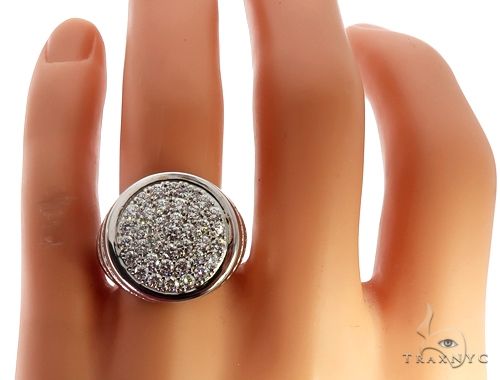 14K White Gold Prong Diamond Traxnyc Ring 64740 - Image 7