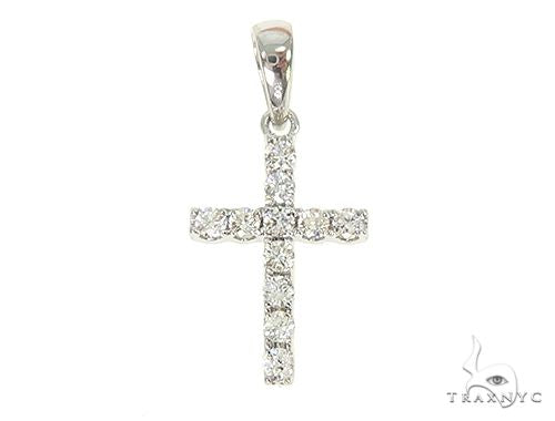 14K Gold Small Diamond Cross 65967 - Image 1