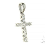 14K Gold Small Diamond Cross 65967 - Image 2