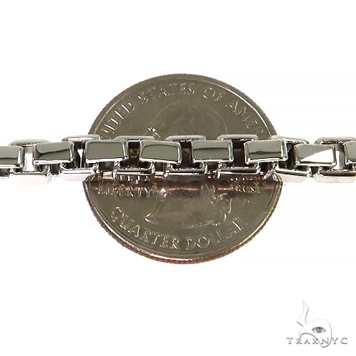 14K White Gold Solid Box Link  5.1mm  26 Inches  68168 - Image 4