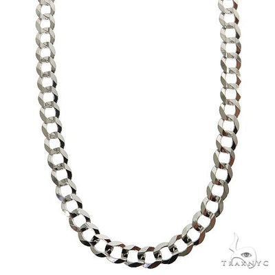 14K White Gold Solid Curb Link Chain 20 Inches 4.5mm   31652 - Image 1