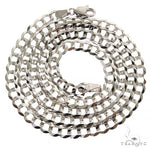 14K White Gold Solid Curb Link Chain 20 Inches 4.5mm   31652 - Image 3