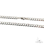 14K White Gold Solid Curb Link Chain 20 Inches 4.5mm   31652 - Image 4