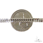 14K White Gold Solid Double Curb Link Bracelet 8 Inches 4.6mm 68968 - Image 4