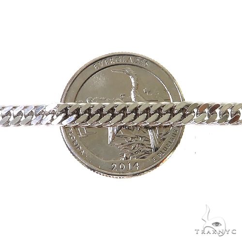 14K White Gold Solid Double Curb Link Bracelet 8 Inches 4.6mm 68968 - Image 4