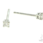 14K Gold Solitaire Earrings 65873 - Image 2