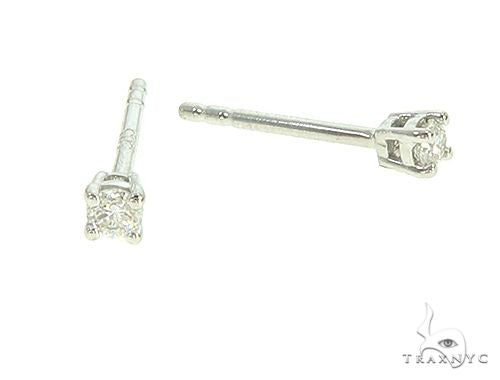 14K Gold Solitaire Earrings 65873 - Image 2