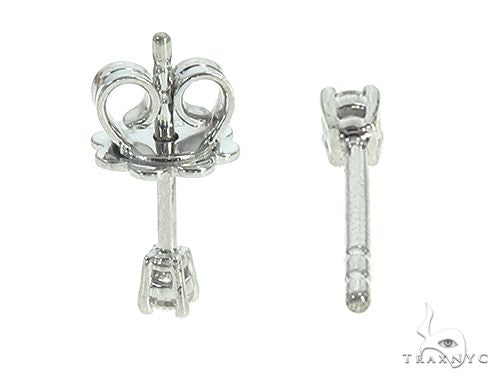 14K Gold Solitaire Earrings 65873 - Image 4