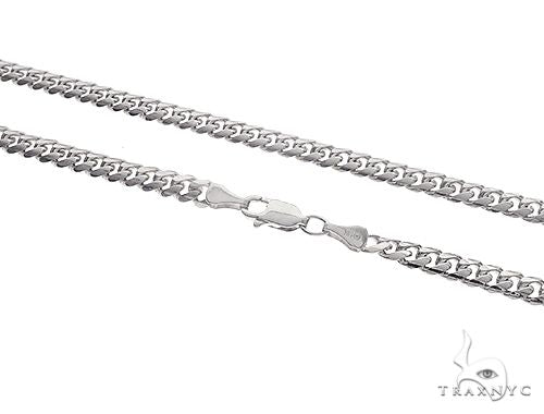 14K White Gold Solid Miami Cuban Link Chain 26 Inches 5mm 65586 - Image 2