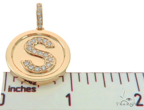 14K YG  Custom Made Initial Letter 'S' Pendant 57668 - Image 8