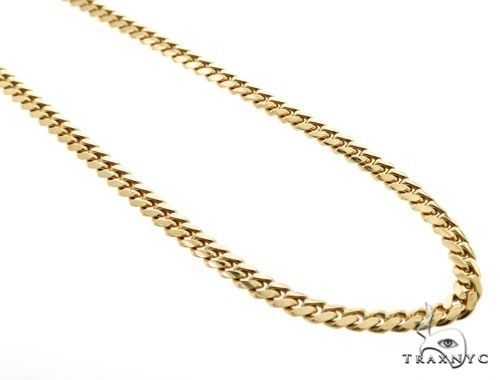 14K Yellow Gold Solid Miami Cuban Link Chain 64557 - Image 2