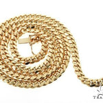 14K Yellow Gold Solid Miami Cuban Link Chain 64559 - Image 4