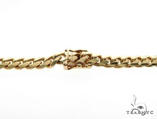 14K Yellow Gold Solid Miami Cuban Link Chain 64560 - Image 5