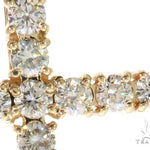 14K YG Prong Diamond Latin Cross Crucifix 58641 - Image 3