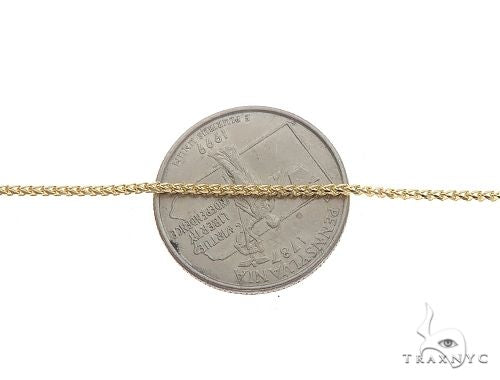 14k Yellow Gold Solid Franco Chain 24 Inches 1.3mm 65606 - Image 4
