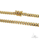14K Yelllow Gold Diamond Cut Solid Miami Cuban Chain 24 Inches 7mm   68308 - Image 3