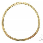14K Yellow Gold  Double Curb Link Bracelet 8 inches 3.5mm 65195 - Image 1