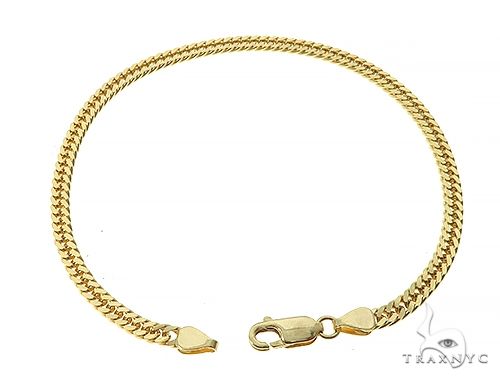 14K Yellow Gold Double Curb Link Bracelet 8 inches 3.8mm 7.69 gm 65195