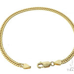 14K Yellow Gold  Double Curb Link Bracelet 8 inches 3.5mm 65195 - Image 2