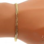 14K Yellow Gold  Double Curb Link Bracelet 8 inches 3.5mm 65195 - Image 4
