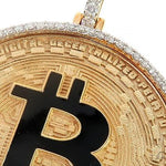 14K Yellow Gold 1.5 Inch Bitcoin Pendant 65124 - Image 4