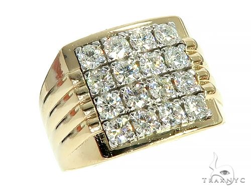 14K Yellow Gold 16 Stones Diamond Ring 66177 - Image 1