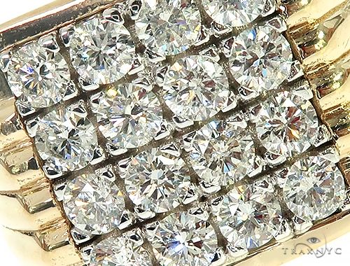 14K Yellow Gold 16 Stones Diamond Ring 66177 - Image 3