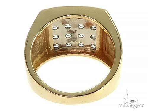 14K Yellow Gold 16 Stones Diamond Ring 66177 - Image 5