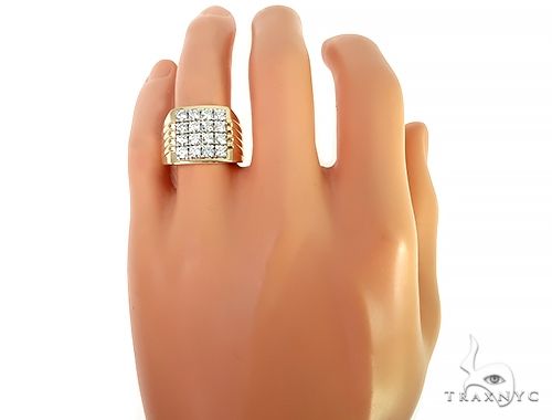 14K Yellow Gold 16 Stones Diamond Ring 66177 - Image 7