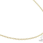 14K Yellow Gold Cable Link Chain 22 Inches 1.4mm   64397 - Image 2