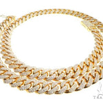 14K Yellow Gold 26 Inches Diamond Chain with Custom Diamond Lock 63947 - Image 5