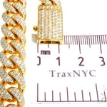 14K Yellow Gold 26 Inches Diamond Chain with Custom Diamond Lock 63947 - Image 8
