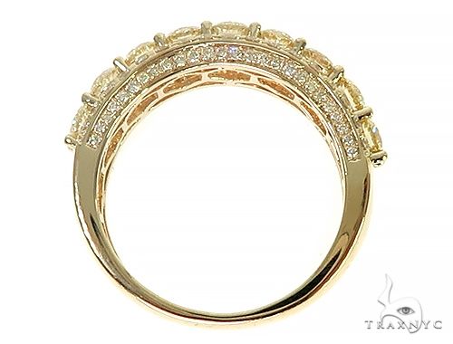 14K Gold 3 Row Diamond Ring 66174 - Image 5