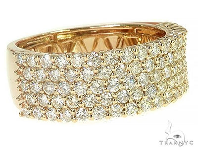 14K Gold 5 Row Diamond Ring 66173 - Image 1