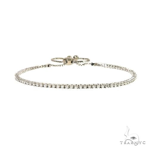 14K Yellow Gold Adjustable Diamond Bolo Bracelet 67176 - Image 1