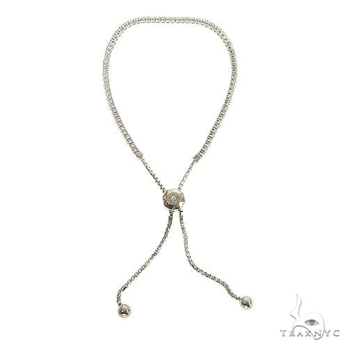 14K Yellow Gold Adjustable Diamond Bolo Bracelet 67176 - Image 3