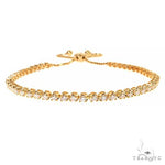 14K Yellow Gold Adjustable Diamond Tennis Bracelet 67406 - Image 1