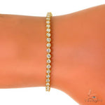 14K Yellow Gold Adjustable Diamond Tennis Bracelet 67406 - Image 4