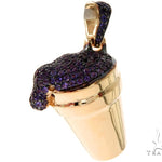 14K Yellow Gold Lean Pendant 57676 - Image 2